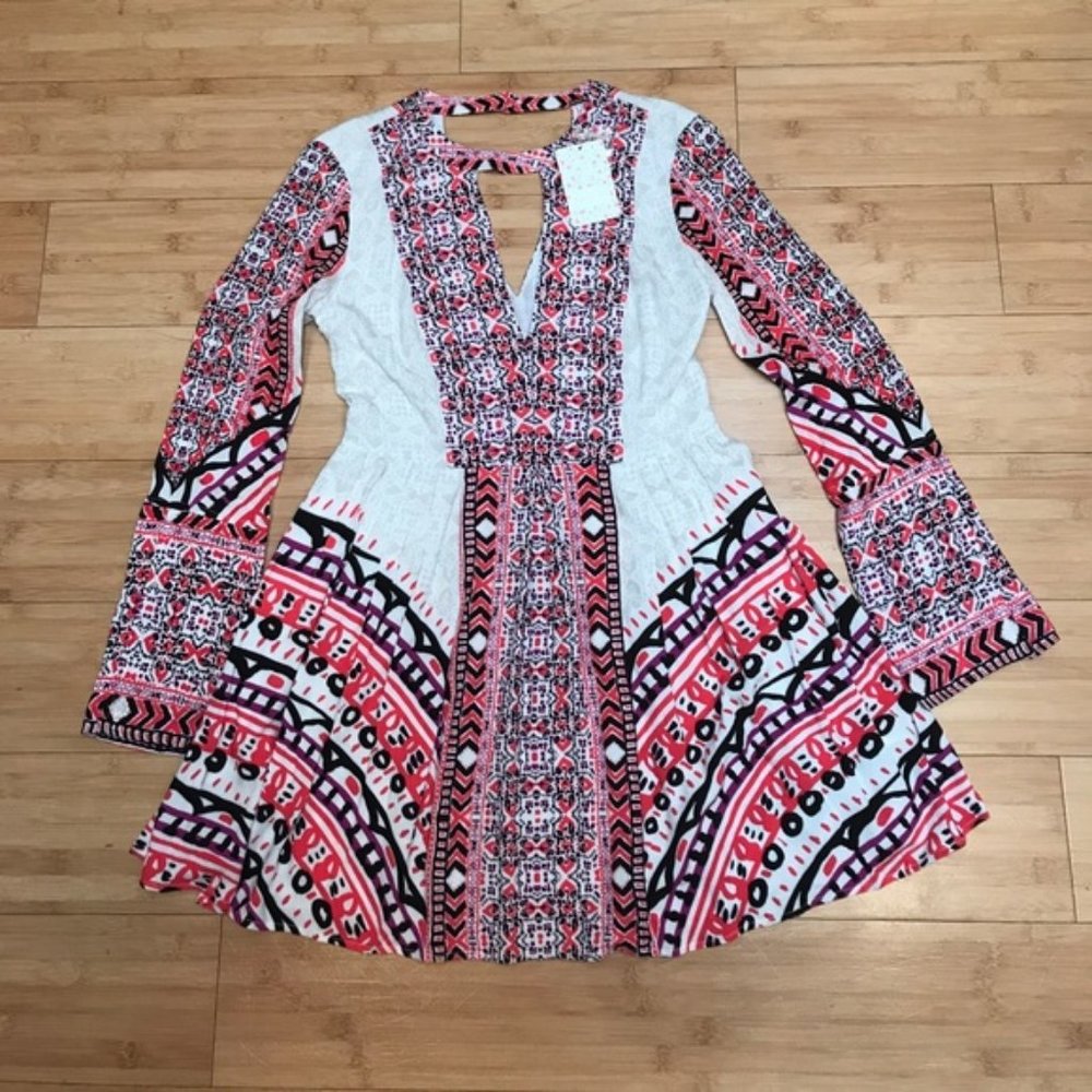 Free People Boho Patterned Dress NWT